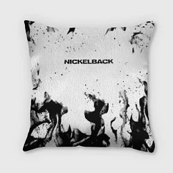 Подушка квадратная Nickelback серый дым рок, цвет: 3D-принт