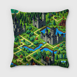 Подушка квадратная Heroes of Might and Magic - pixel map, цвет: 3D-принт