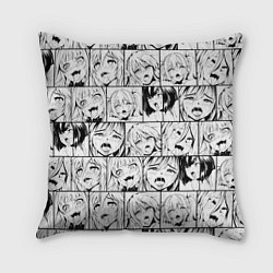 Подушка квадратная Ahegao pattern