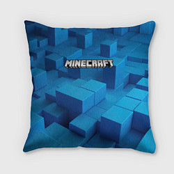 Подушка квадратная Minecraft синие плиты, цвет: 3D-принт