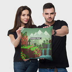 Подушка квадратная Minecraft logo квадратный мир игры, цвет: 3D-принт — фото 2