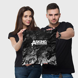 Подушка квадратная Asking Alexandria black graphite, цвет: 3D-принт — фото 2