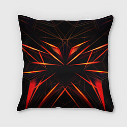 Подушка квадратная Оранжевый хрусталь, цвет: 3D-принт