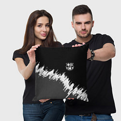 Подушка квадратная Barcelona краски текстура фк, цвет: 3D-принт — фото 2