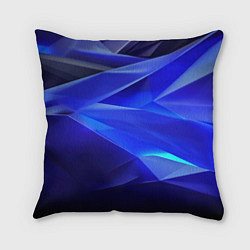 Подушка квадратная Black and blue abstract background sport style