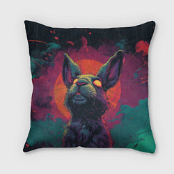 Подушка квадратная Зомбированный кролик, цвет: 3D-принт