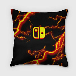 Подушка квадратная Нинтендо шторм огненоое лого, цвет: 3D-принт