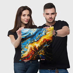 Подушка квадратная Кислотные метаморфозы, цвет: 3D-принт — фото 2