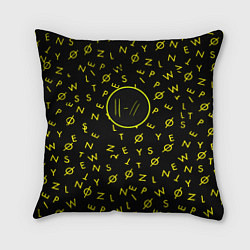 Подушка квадратная Twenty one pilots pattern rock yellow, цвет: 3D-принт