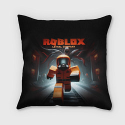 Подушка квадратная Lethal Company x Roblox, цвет: 3D-принт