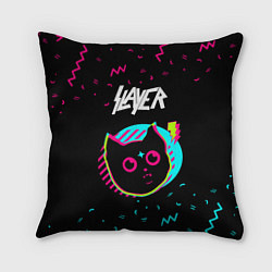 Подушка квадратная Slayer - rock star cat, цвет: 3D-принт