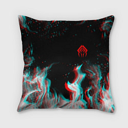 Подушка квадратная Warframe огонь глитч, цвет: 3D-принт