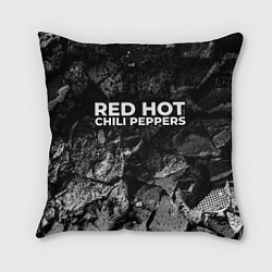 Подушка квадратная Red Hot Chili Peppers black graphite, цвет: 3D-принт