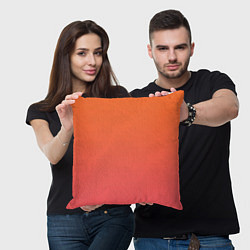 Подушка квадратная Градиент оранжево-розовый, цвет: 3D-принт — фото 2