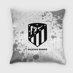 Подушка квадратная Atletico Madrid sport на светлом фоне, цвет: 3D-принт