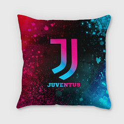 Подушка квадратная Juventus - neon gradient, цвет: 3D-принт