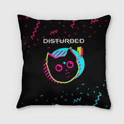Подушка квадратная Disturbed - rock star cat, цвет: 3D-принт
