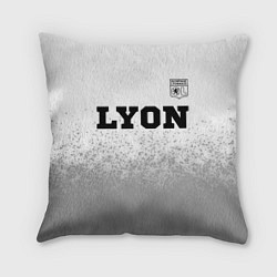 Подушка квадратная Lyon sport на светлом фоне посередине, цвет: 3D-принт