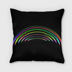 Подушка квадратная Радужные линии