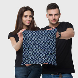 Подушка квадратная Ромбичный узор, цвет: 3D-принт — фото 2