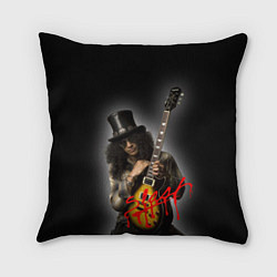 Подушка квадратная Slash музыкант группы Guns N Roses, цвет: 3D-принт