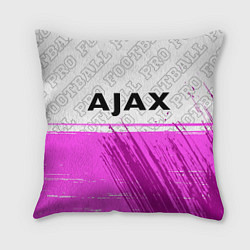 Подушка квадратная Ajax pro football посередине, цвет: 3D-принт