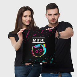 Подушка квадратная Muse - rock star cat, цвет: 3D-принт — фото 2