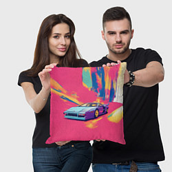 Подушка квадратная Sports cars, цвет: 3D-принт — фото 2