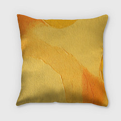 Подушка квадратная Желтая краска, цвет: 3D-принт