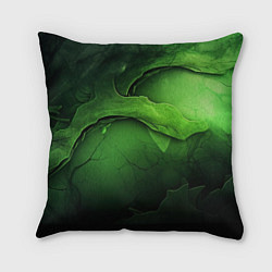 Подушка квадратная Зеленая яркая абстрактная текстура, цвет: 3D-принт