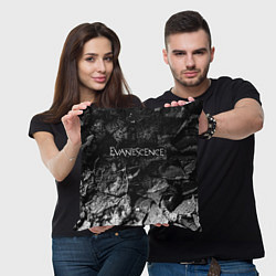 Подушка квадратная Evanescence black graphite, цвет: 3D-принт — фото 2
