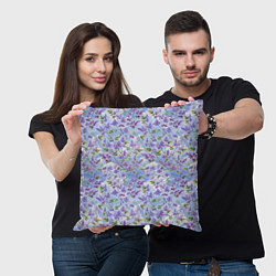 Подушка квадратная Светлая фиолетовая сирень, цвет: 3D-принт — фото 2
