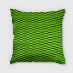 Подушка квадратная Кислотный зелёный имитация сетки, цвет: 3D-принт