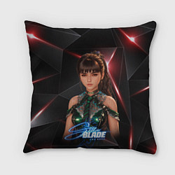 Подушка квадратная Stellar Blade black red background, цвет: 3D-принт