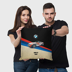 Подушка квадратная Немецкий родстер BMW Z3, цвет: 3D-принт — фото 2