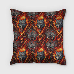 Подушка квадратная Волки эпичный паттерн