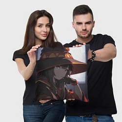 Подушка квадратная Konosuba Мэгумин милая, цвет: 3D-принт — фото 2