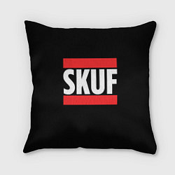 Подушка квадратная Skuf красные линии, цвет: 3D-принт