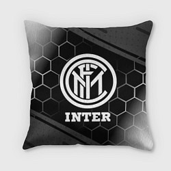 Подушка квадратная Inter sport на темном фоне, цвет: 3D-принт