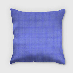 Подушка квадратная Умеренный аспидно-синий клетчатый, цвет: 3D-принт