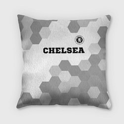 Подушка квадратная Chelsea sport на светлом фоне посередине, цвет: 3D-принт