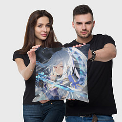 Подушка квадратная Honkai Star Rail Jingliu white, цвет: 3D-принт — фото 2