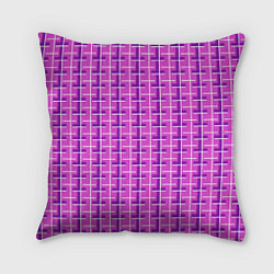 Подушка квадратная Фиолетовые полосы, цвет: 3D-принт