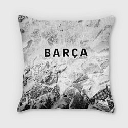 Подушка квадратная Barcelona white graphite, цвет: 3D-принт