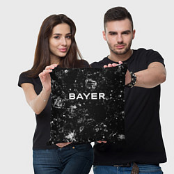 Подушка квадратная Bayer 04 black ice, цвет: 3D-принт — фото 2
