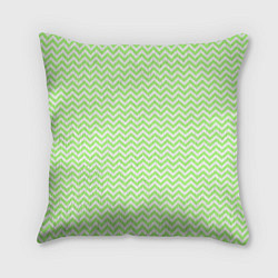 Подушка квадратная Светло-зелёный ломаные полосы, цвет: 3D-принт