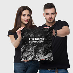Подушка квадратная FNAF black graphite, цвет: 3D-принт — фото 2