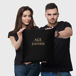 Подушка квадратная Age of Empires logo, цвет: 3D-принт — фото 2
