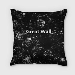 Подушка квадратная Great Wall black ice, цвет: 3D-принт