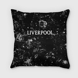 Подушка квадратная Liverpool black ice, цвет: 3D-принт
